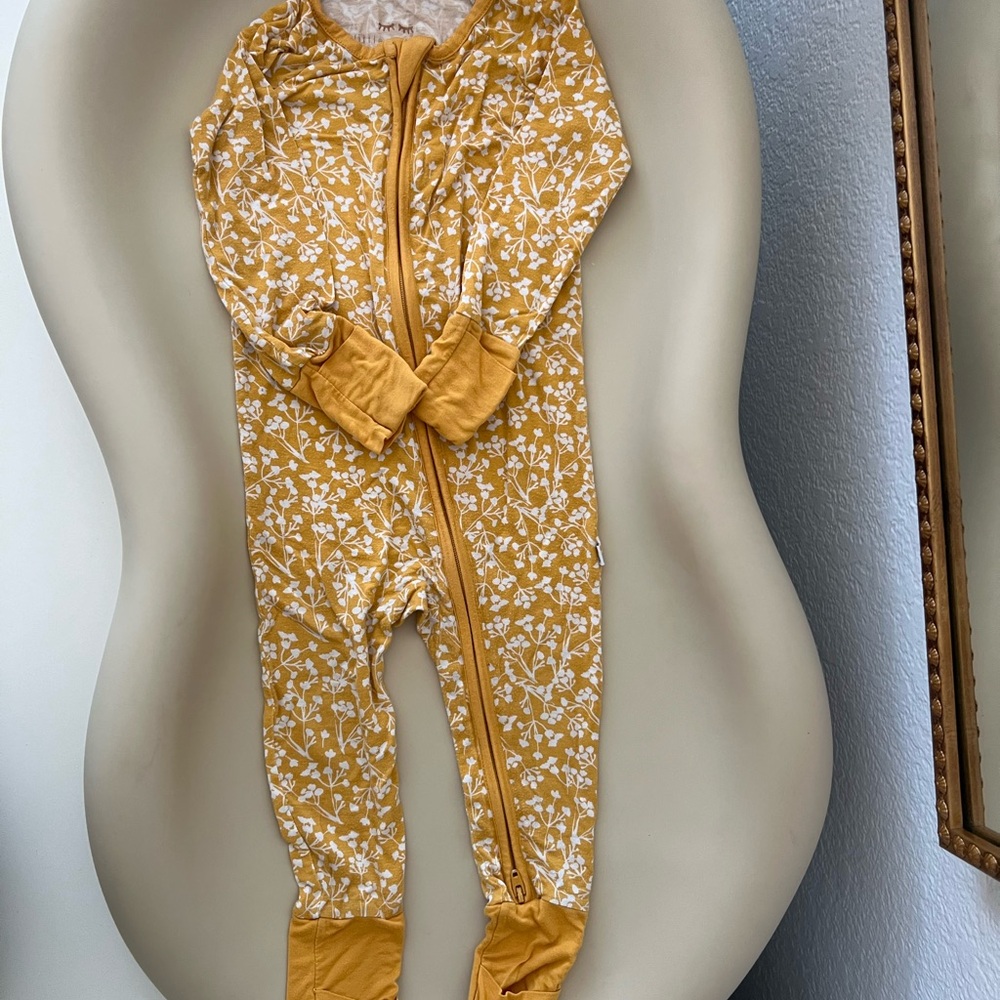 Little Sleepies Golden Poppies-Footie- Small Hole